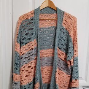 Handmade 100% cotton crochet cardigan